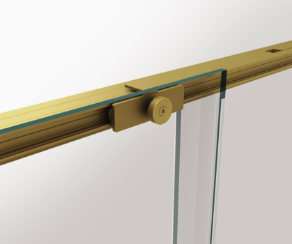 MAMPARA TWENTY GOLD 1 FIJO + 1 CORRED. (ORO CEPILLADO)