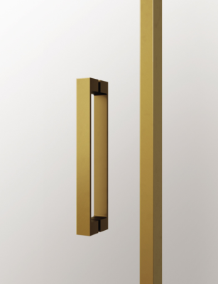 MAMPARA TWENTY GOLD 1 FIJO + 1 CORRED. (ORO CEPILLADO)