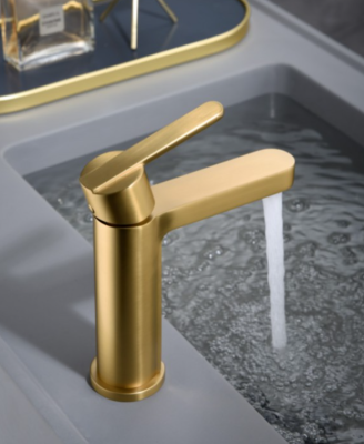 MONOMANDO LAVABO ROMA ORO CEPILLADO