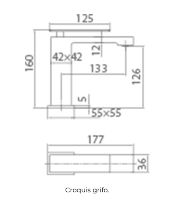 MONOMANDO LAVABO PISA CROMO