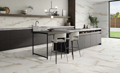 AZULEJO PASTA BLANCA RECTIFICADO CAMILE GOLD 33.3X90