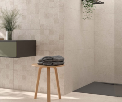 AZULEJO PASTA BLANCA HOMESTONE SAND LIGHT 33.3X90