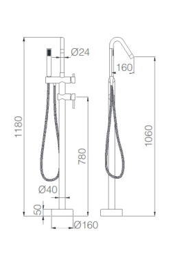 GRIFERÍA EXENTA BAÑERA CÓRCEGA