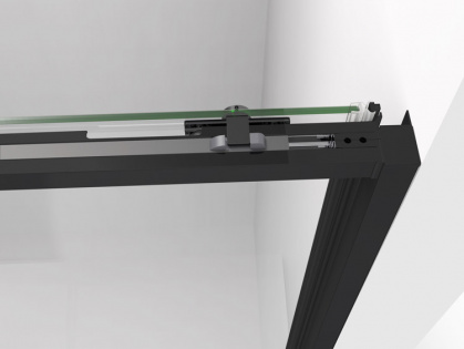 MAMPARA TWENTY BLACK 1 FIJO+ 1 CORREDERA