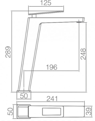 MONOMANDO LAVABO ALTO SUECIA