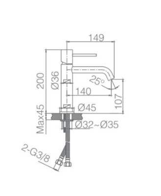 MONOMANDO LAVABO MONZA
