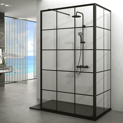 MAMPARA BLACK CHESS ANGULAR