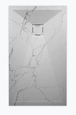 PLATO DUCHA RESINA STONE 3D MÁRMOL BLANCO