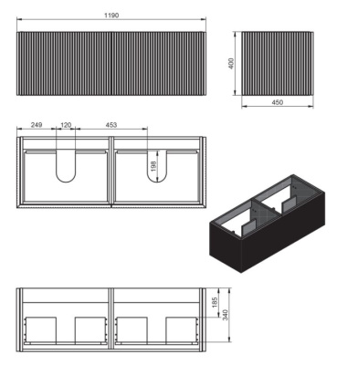 MUEBLE DE BAÑO BARI 120