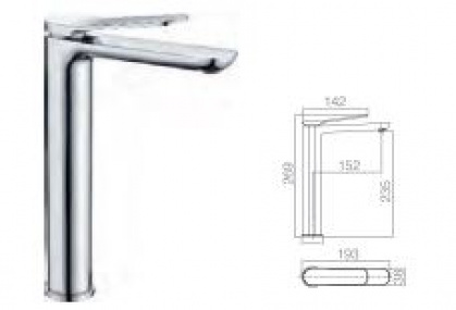 MONOMANDO LAVABO ALTO DINAMARCA