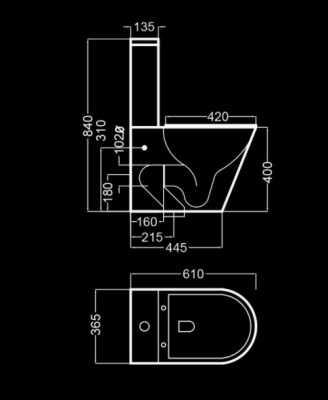INODORO COMPLETO FLORENCIA BLANCO BRILLO