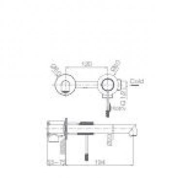 MONOMANDO LAVABO EMPOTRADO LINE ORO CEPILLADO