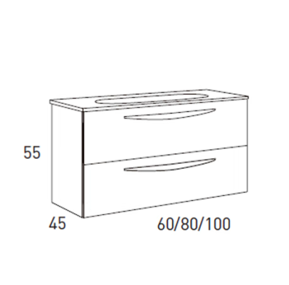 MUEBLE DE BAÑO ARCO 80CM