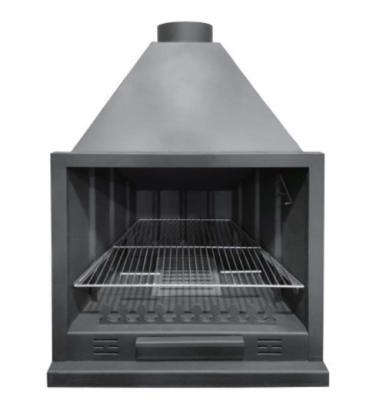 ESTUFA DE LEÑA A-80 CON PARRILLAS DE ASADO